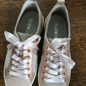 Rose nude tone real leather sneakers